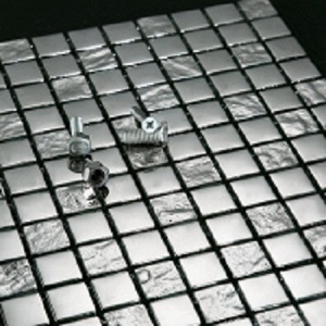Whichever Offense workshop Mozaic gri argintiu din sticla Elegance Luxury Silver 30x30 cm