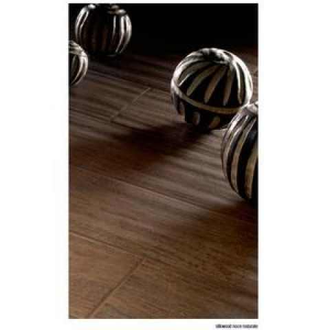 Gresie portelanata maro pentru living Silkwood Noce 12.5x50 cm