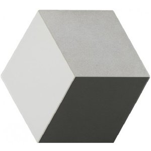 Faianta-gresie Toscana Tridi Negro hexagonala 25.8x29 cm