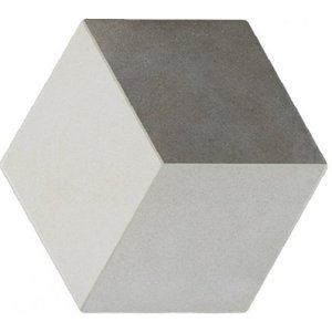 Faianta-gresie Toscana Tridi Negro hexagonala 25.8x29 cm